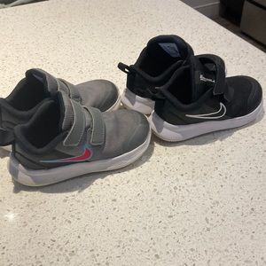 Two pairs Nike toddler 8C shoes